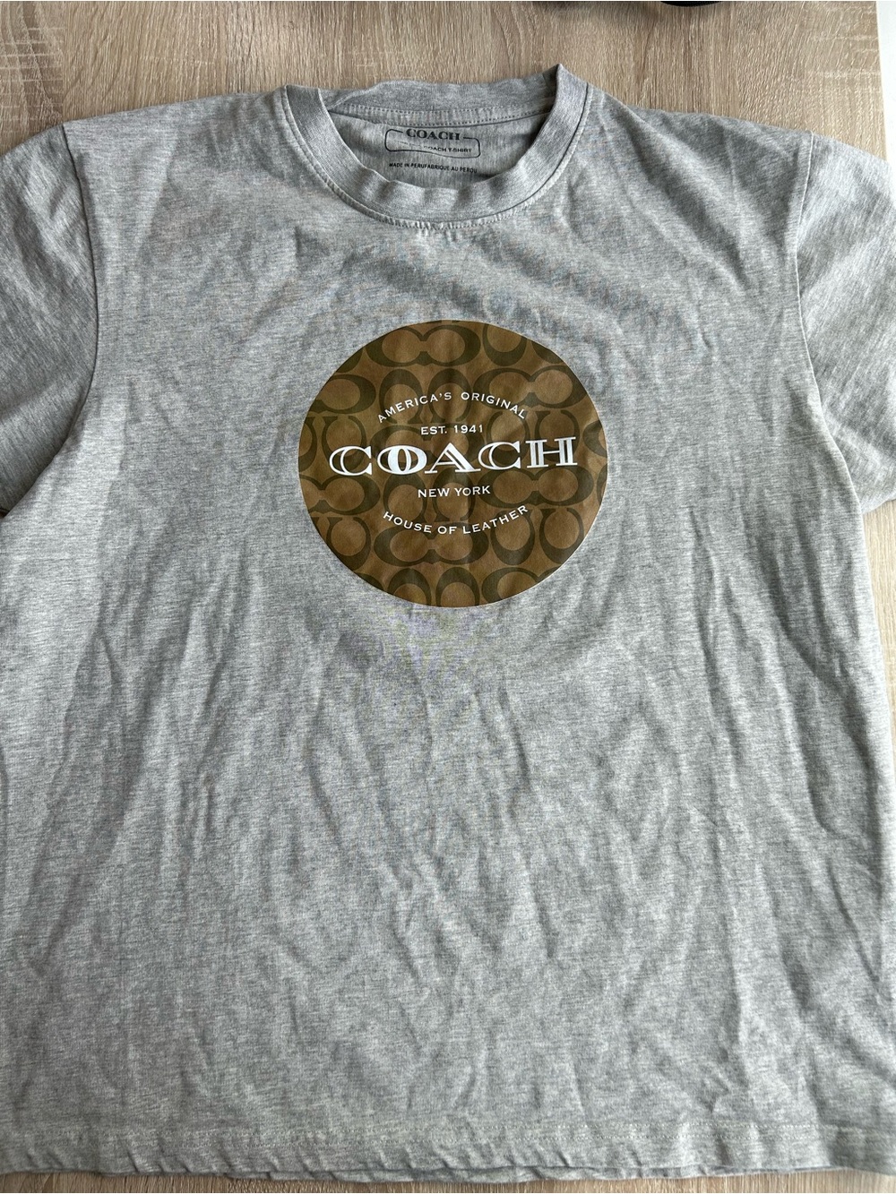 COACH Gray Logo Graphic T-Shirt XL